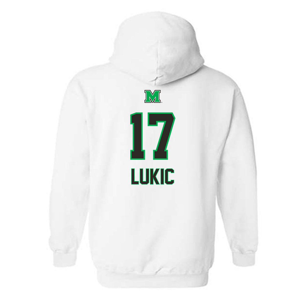 Marshall - NCAA Men's Soccer : Luka Lukic - Generic Shersey Hooded Sweatshirt-1