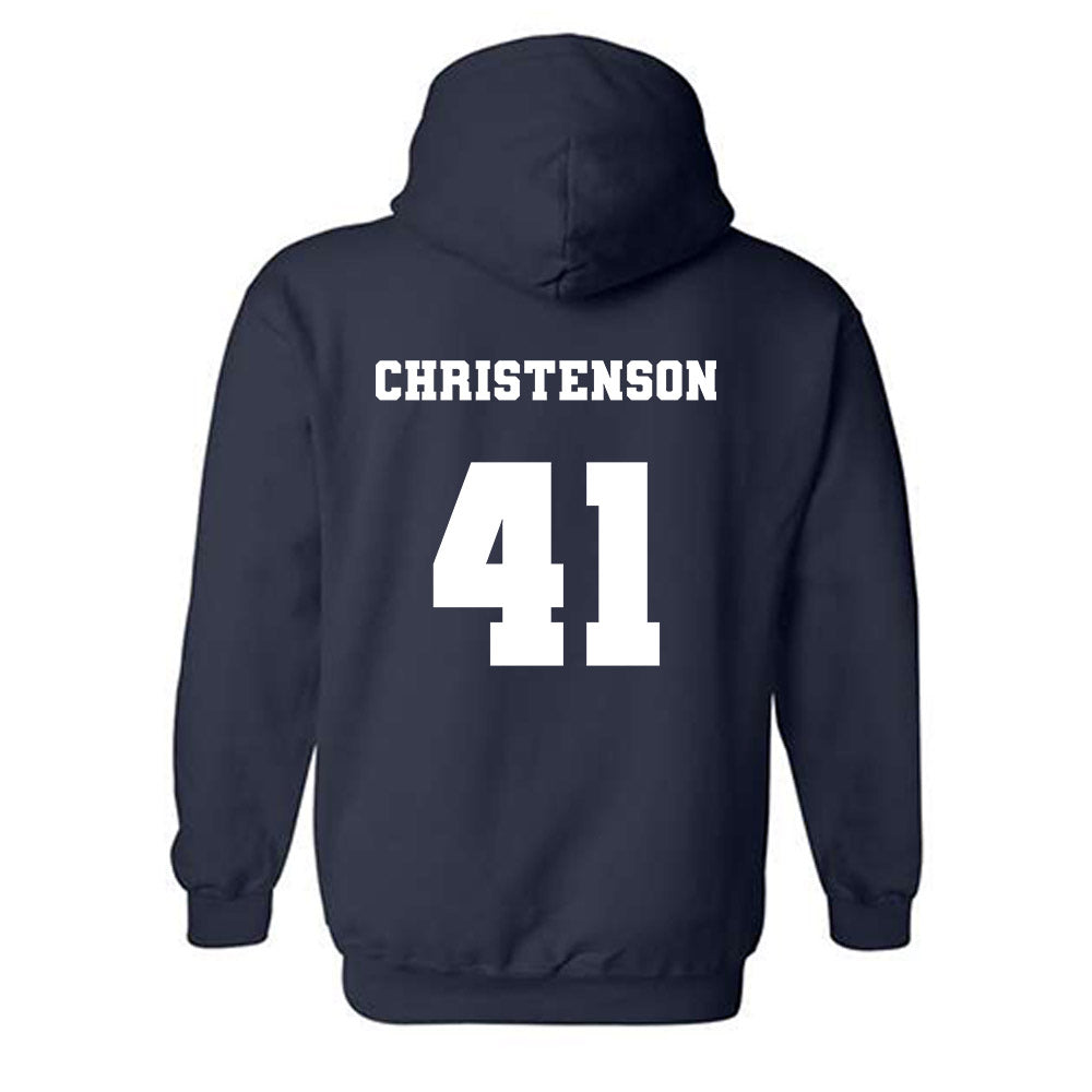 Xavier - NCAA Baseball : Carter Christenson - Generic Shersey Hooded Sweatshirt-1
