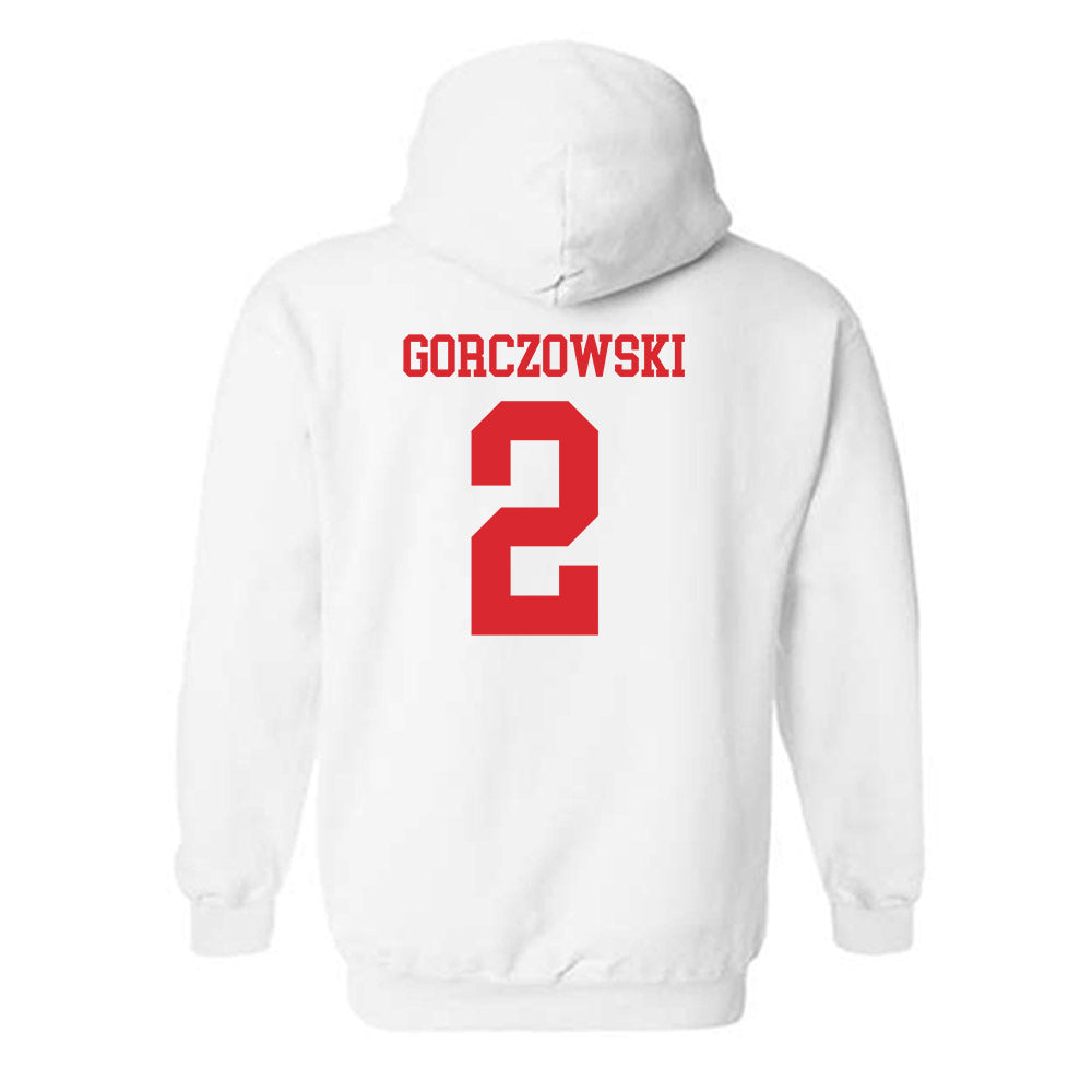 Rutgers - NCAA Men's Soccer : Simon Gorczowski - Classic Shersey Hooded Sweatshirt-1