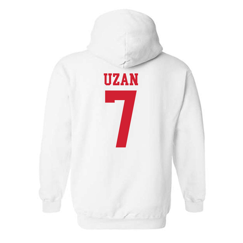 Houston - NCAA Men's Basketball : Milos Uzan - Classic Shersey Hooded Sweatshirt-1