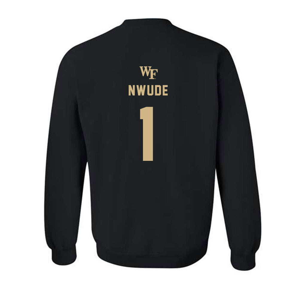 Wake Forest - NCAA Women's Basketball : Adora Nwude - Generic Sports Shersey Crewneck Sweatshirt-1