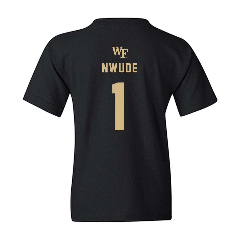 Wake Forest - NCAA Women's Basketball : Adora Nwude - Generic Sports Shersey Youth T-Shirt-1