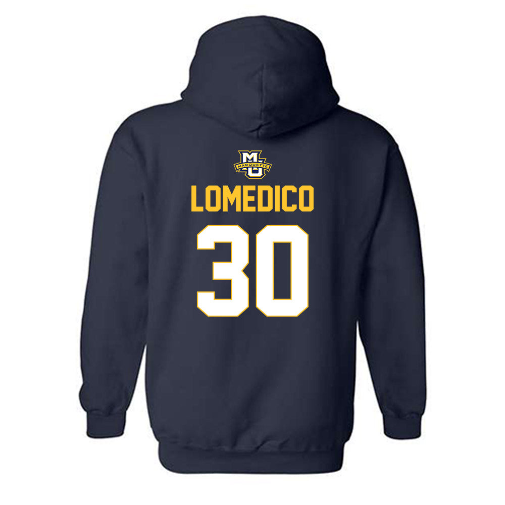 Marquette - NCAA Men's Lacrosse : Iggy LoMedico - Sports Shersey Hooded Sweatshirt-1
