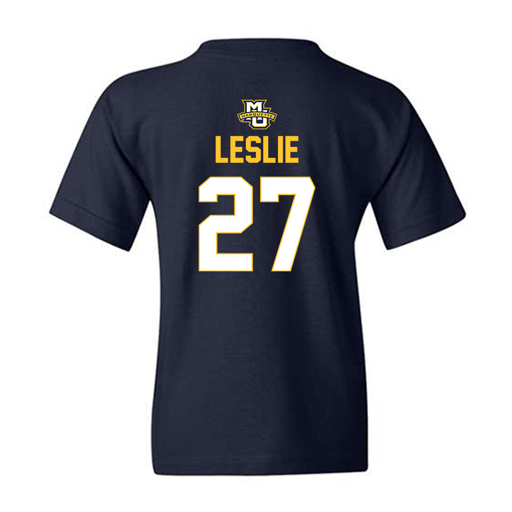 Marquette - NCAA Men's Lacrosse : Parker Leslie - Sports Shersey Youth T-Shirt-1
