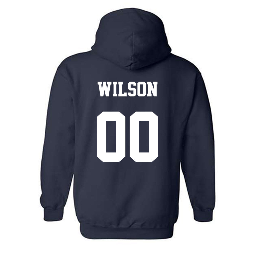 Monmouth - NCAA Football : Keisean Wilson - Classic Shersey Hooded Sweatshirt-1