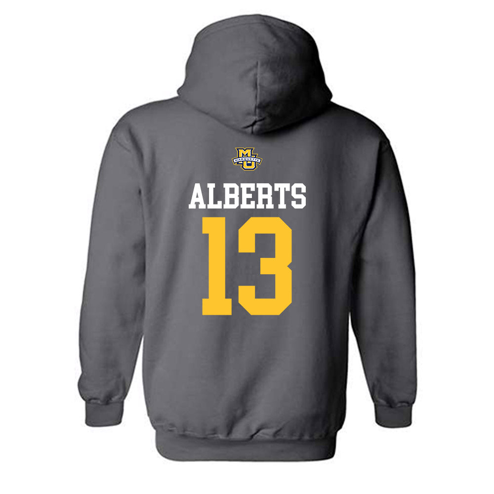 Marquette - NCAA Women's Soccer : Adrianna Alberts - Sports Shersey Hooded Sweatshirt-1