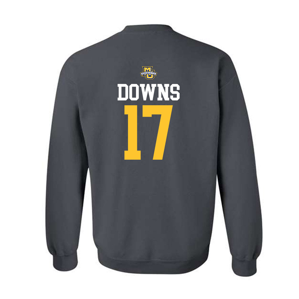 Marquette - NCAA Women's Soccer : Cate Downs - Sports Shersey Crewneck Sweatshirt-1