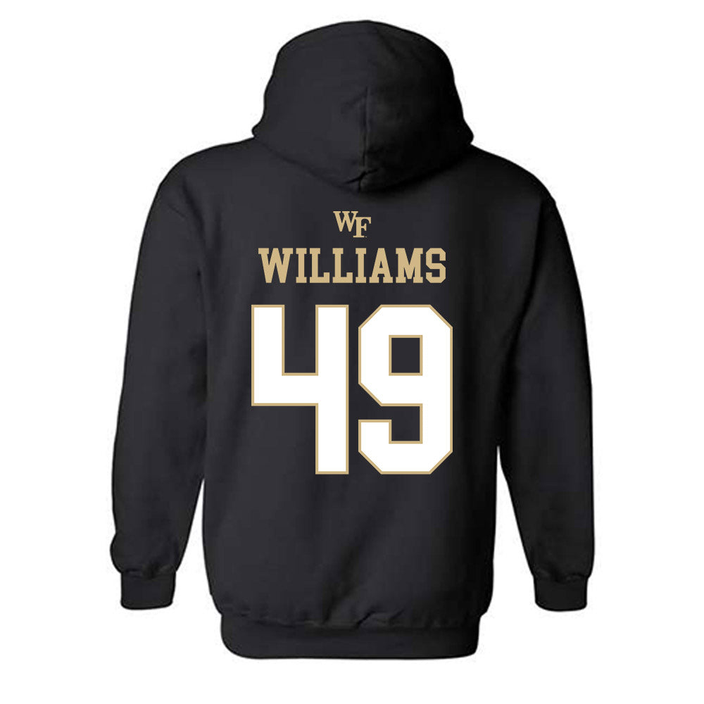 Wake Forest - NCAA Football : Eric Williams - Sports Shersey Hooded Sweatshirt-1