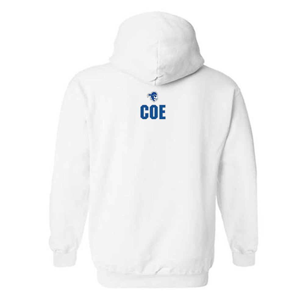 Seton Hall - NCAA Women's Tennis : Ellie Coe - Fashion Shersey Hooded Sweatshirt-1
