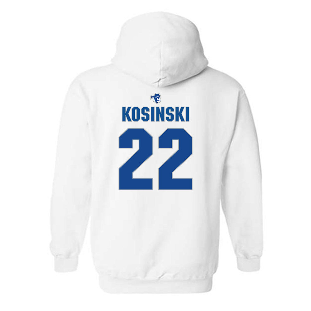 Seton Hall - NCAA Softball : Lea Kosinski - Fashion Shersey Hooded Sweatshirt-1