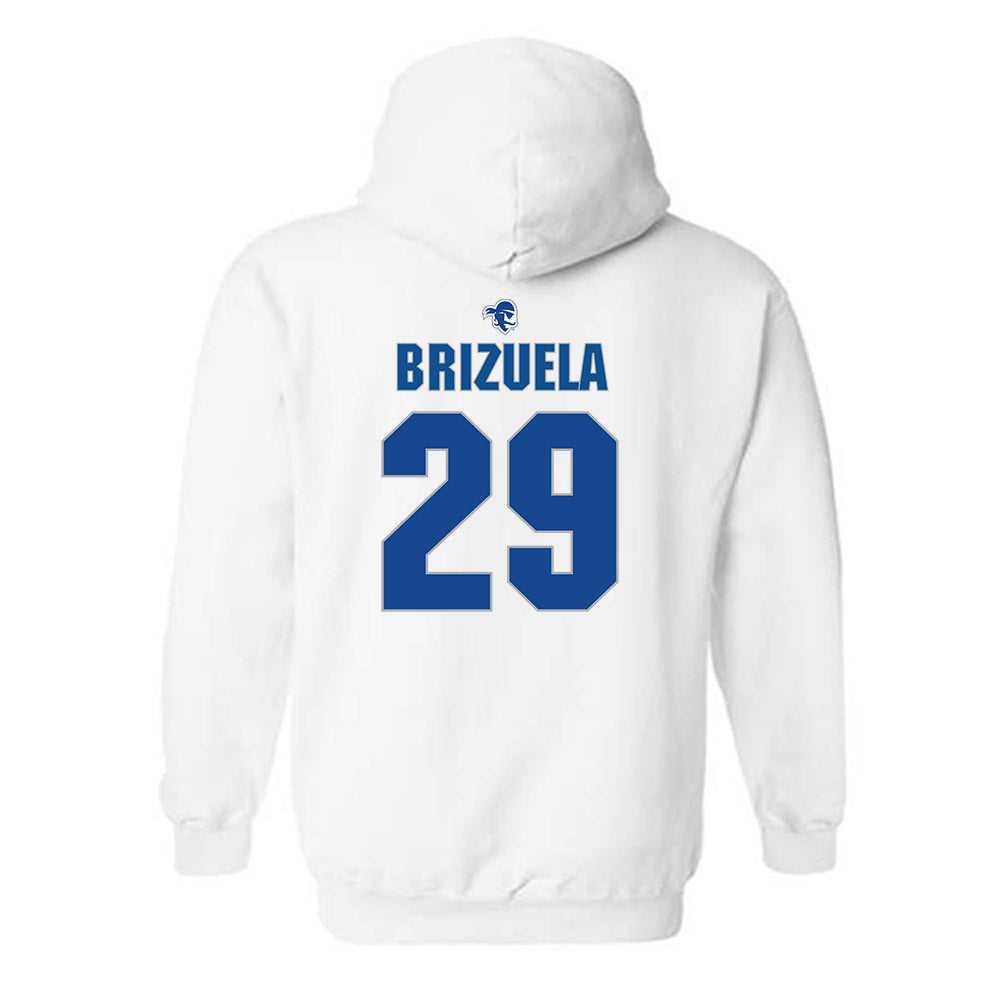 Seton Hall - NCAA Men's Soccer : Joaquin Brizuela - Fashion Shersey Hooded Sweatshirt-1