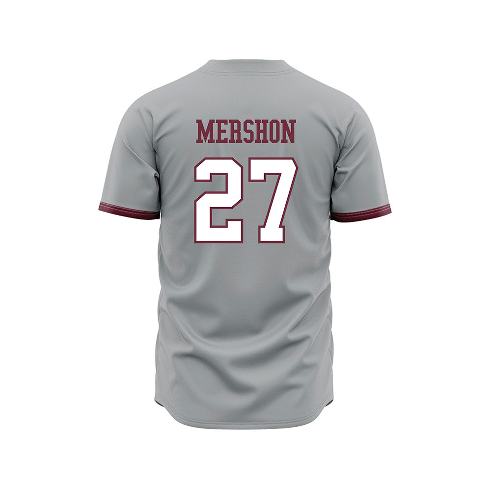 Mississippi State - NCAA Baseball : Peter Mershon - Gray Slate Jersey-1