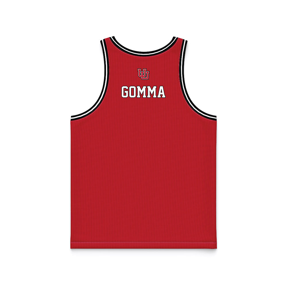 Utah - NCAA Men's Basketball : Malek Gomma - Red Basketball Jersey-1