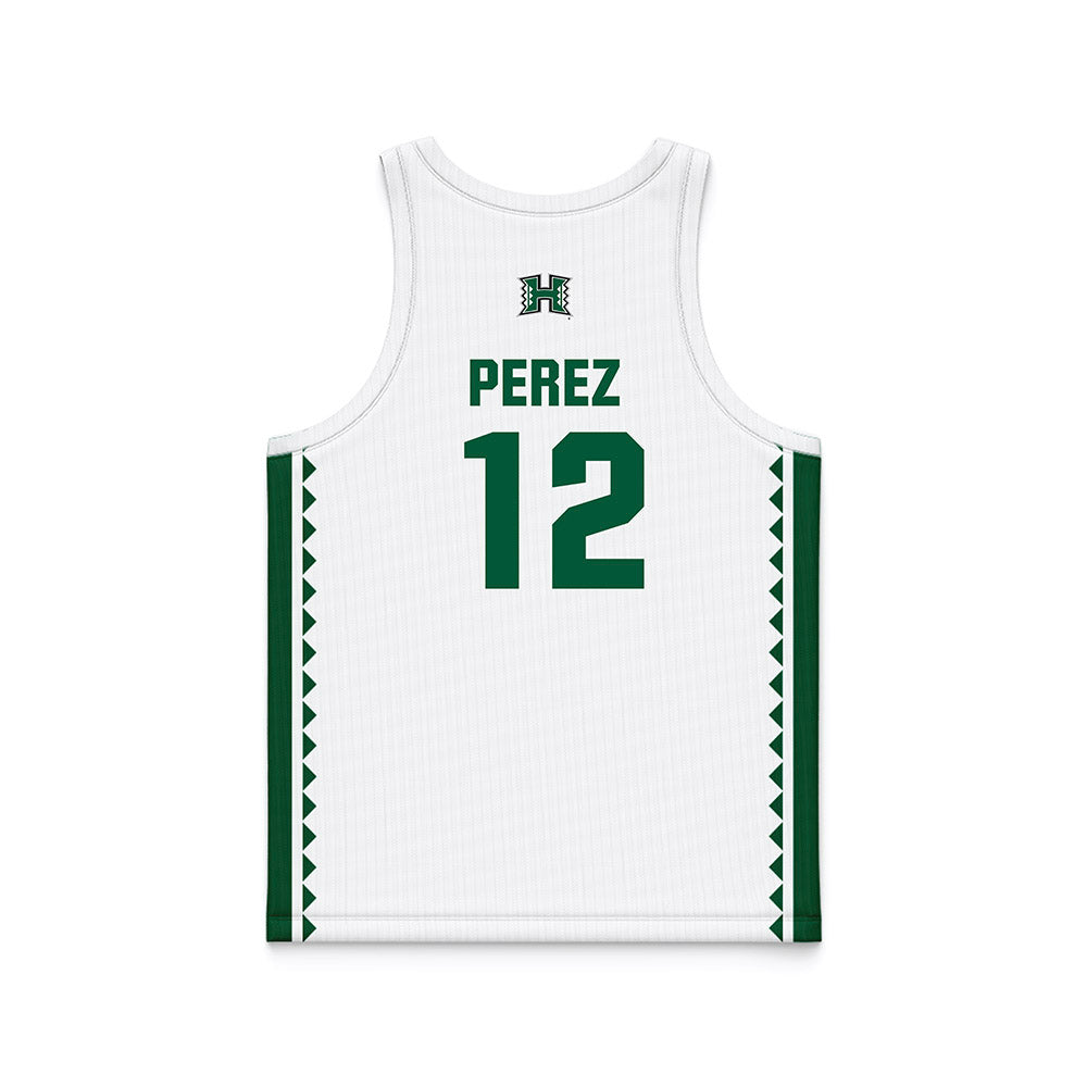Hawaii - NCAA Women's Basketball : Imani Perez - White Basketball Jersey-1