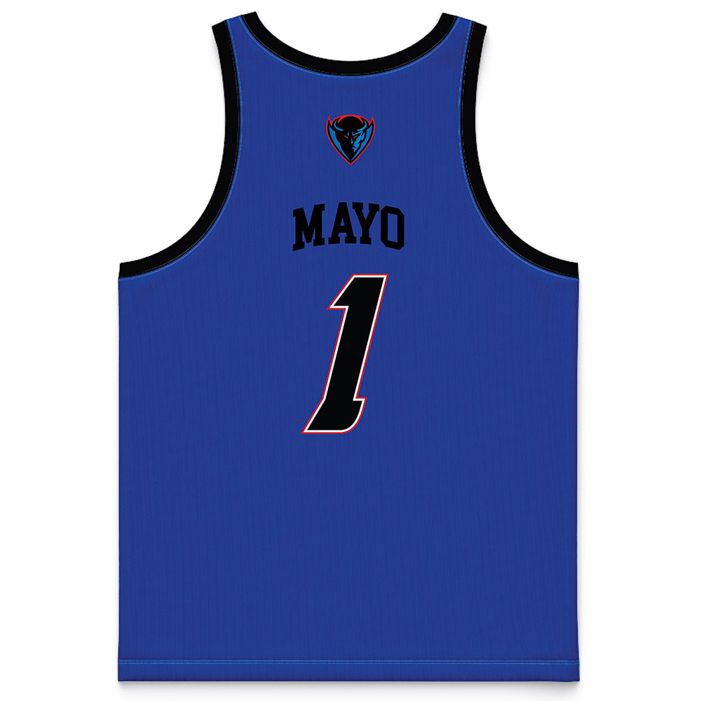 DePaul - NCAA Women's Basketball : Aizhanique Mayo - Blue Basketball Jersey-1
