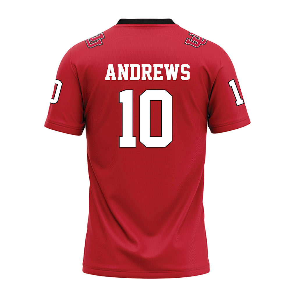 Utah - NCAA Football : Hunter Andrews - Red Football Jersey-1