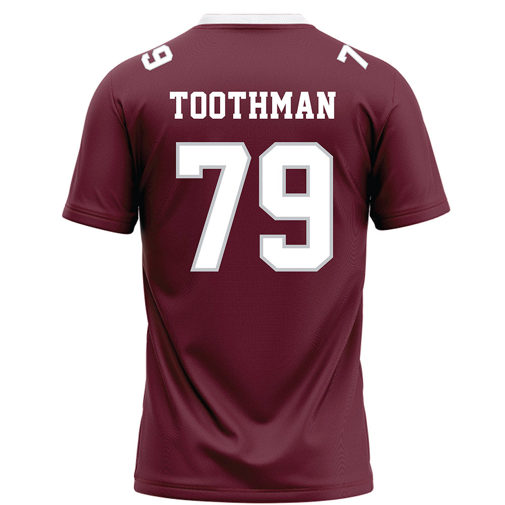 Mississippi State - NCAA Football : Dalton Toothman - Maroon Football Jersey-1