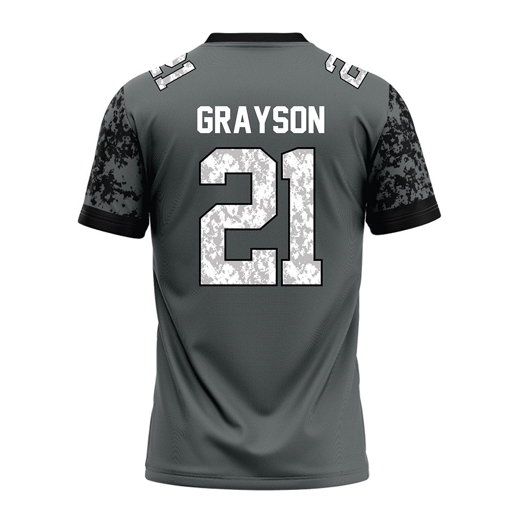Towson - NCAA Football : Kyron Grayson - Grey Football Jersey-1