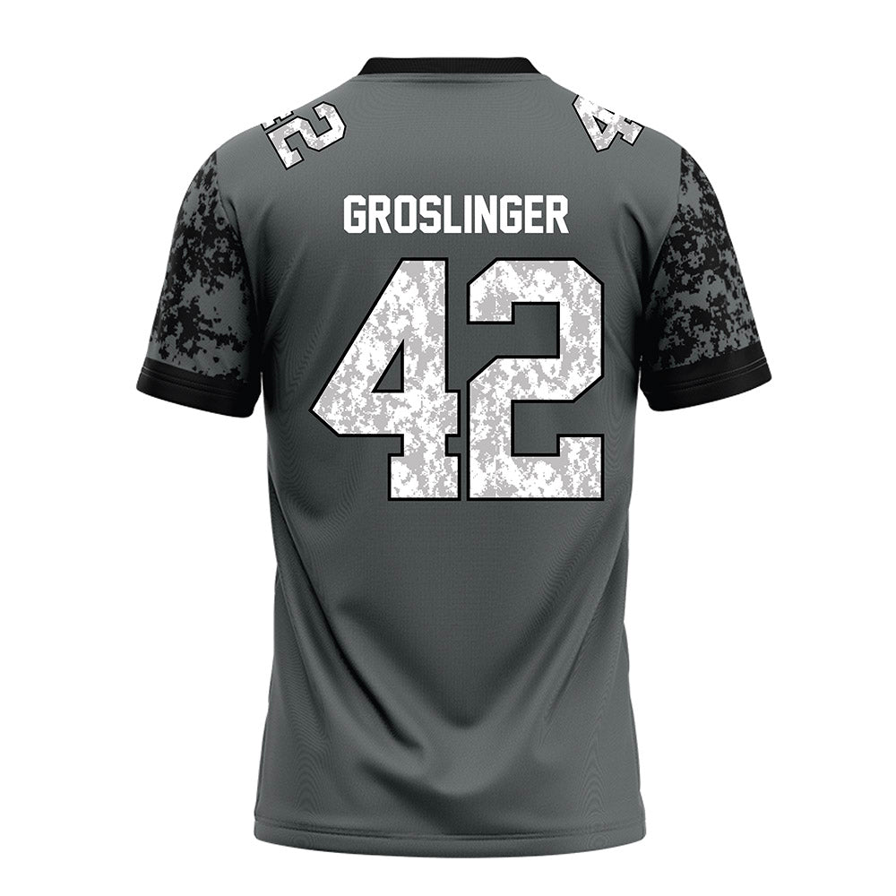 Towson - NCAA Football : Max Groslinger - Grey Football Jersey-1