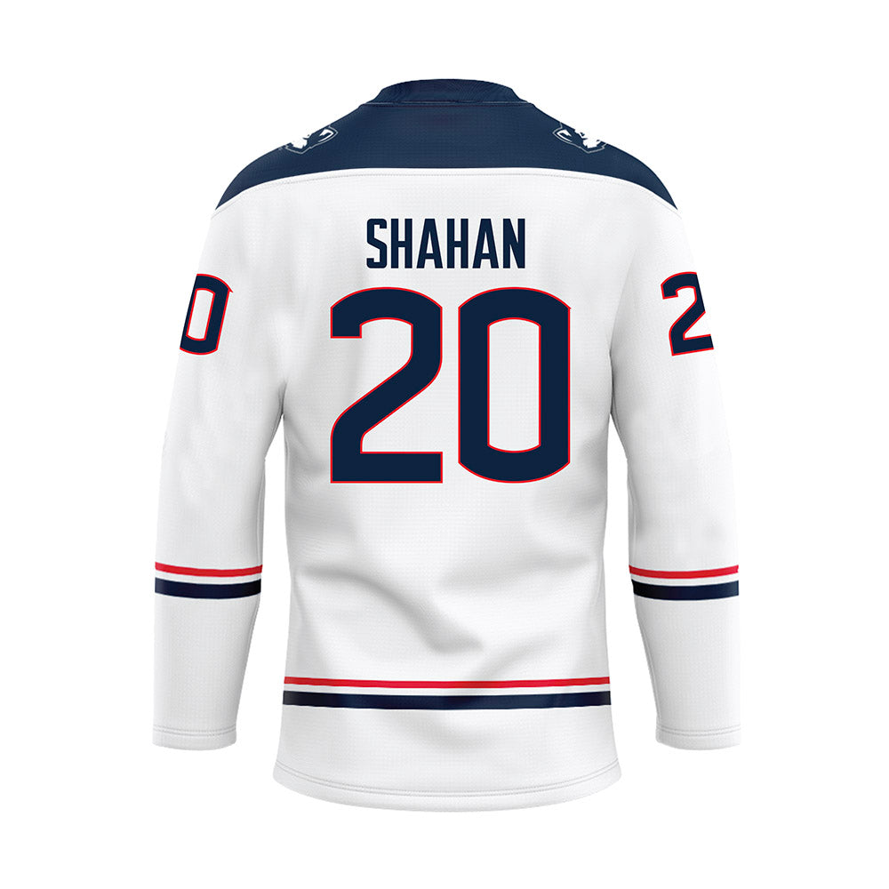 UConn - NCAA Men's Ice Hockey : Kaden Shahan - White Hockey Jersey-1