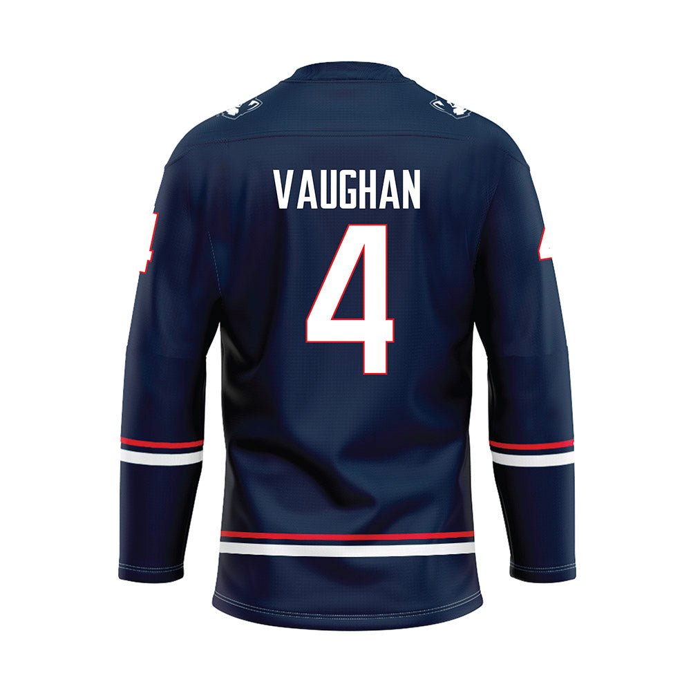 UConn - NCAA Women's Ice Hockey : Teagan Vaughan - Navy Hockey Jersey-1