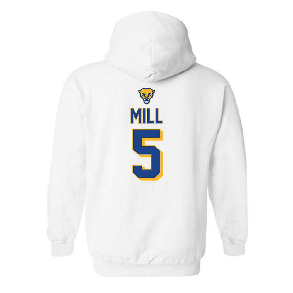 Pittsburgh - NCAA Women's Lacrosse : Madeline Mill - Sports Shersey Hooded Sweatshirt-1