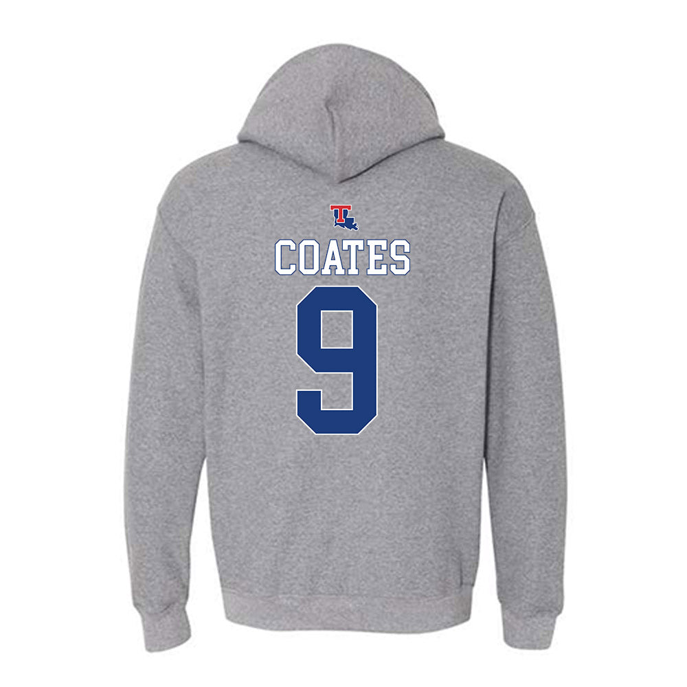 LA Tech - NCAA Baseball : Colton Coates - Sports Shersey Hooded Sweatshirt-1