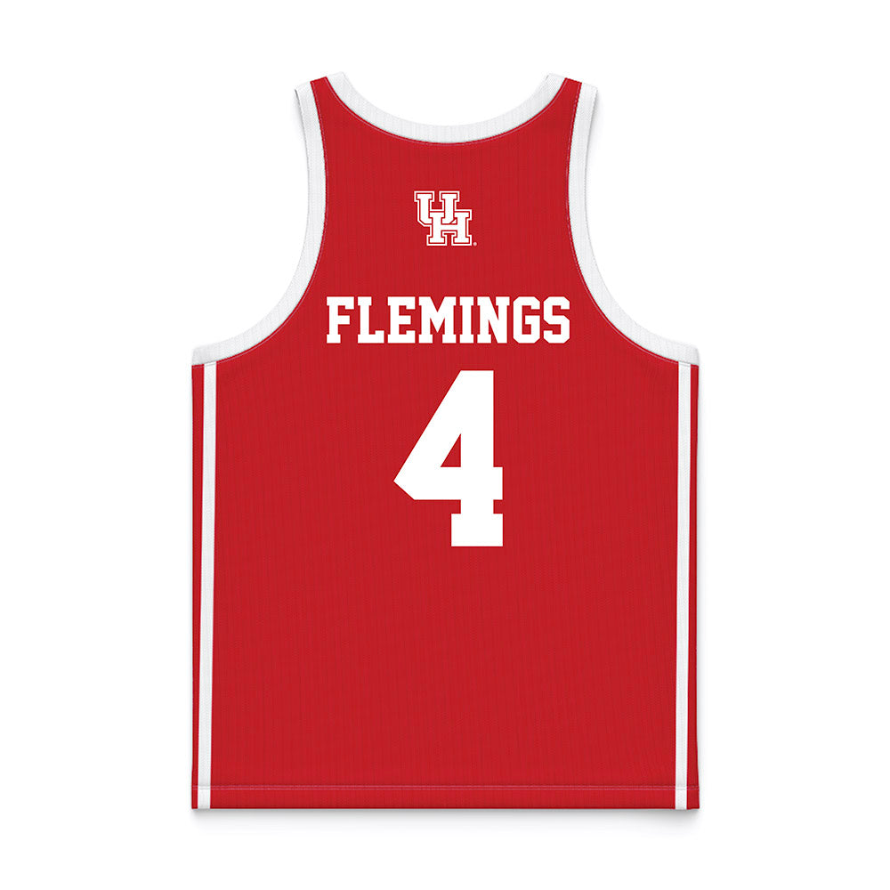 Houston - NCAA Men's Basketball : Kingston Flemings - Red Basketball Jersey-1