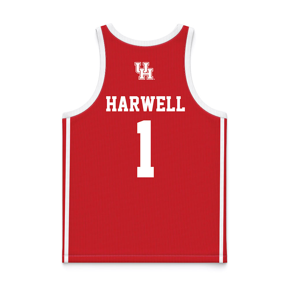 Houston - NCAA Men's Basketball : Isiah Harwell - Red Basketball Jersey-1