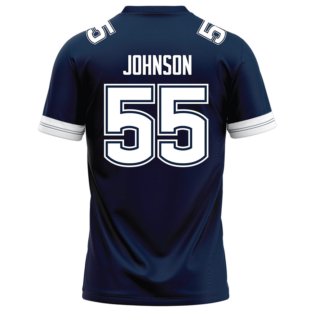 UConn - NCAA Football : Fred Johnson - Navy Football Jersey-1