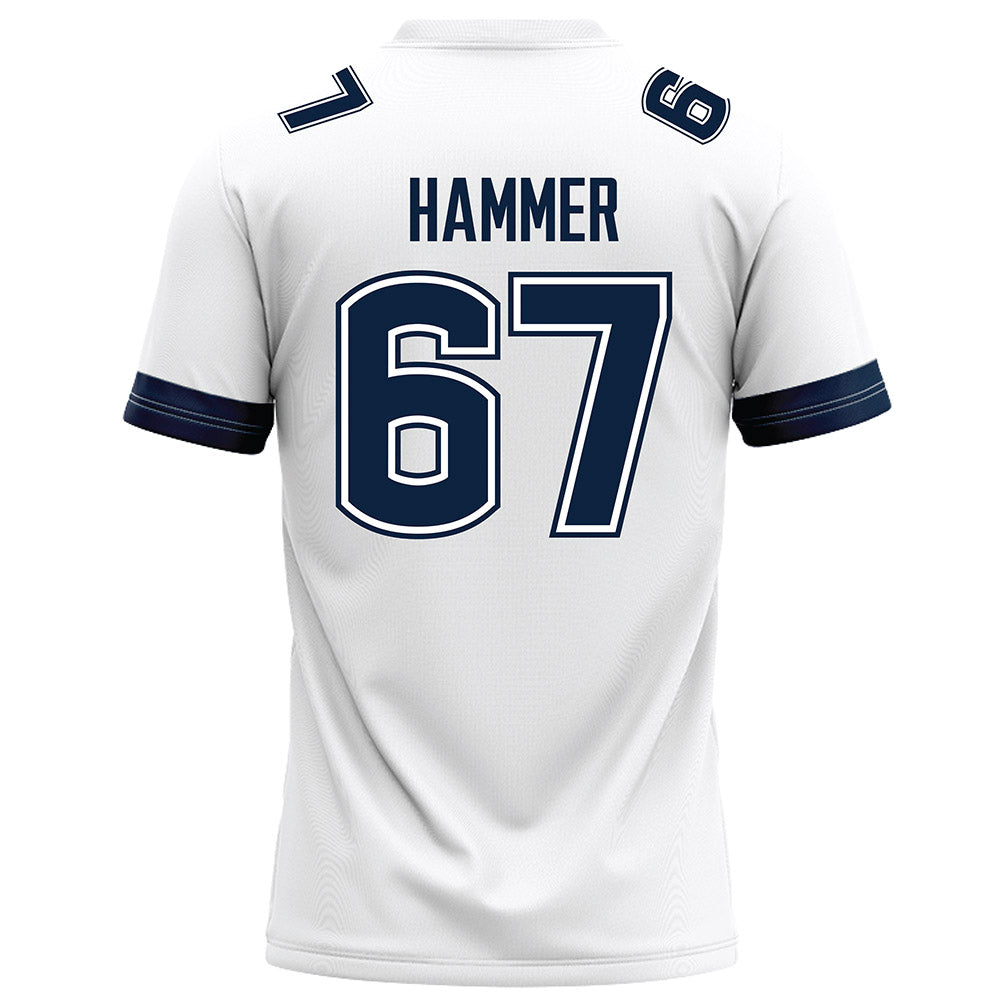 UConn - NCAA Football : Hannes Hammer - White Football Jersey-1
