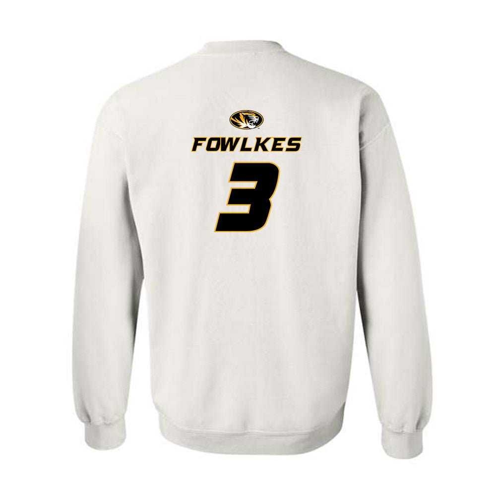 Missouri - NCAA Football : DaMarion Fowlkes - Replica Shersey Crewneck Sweatshirt-1