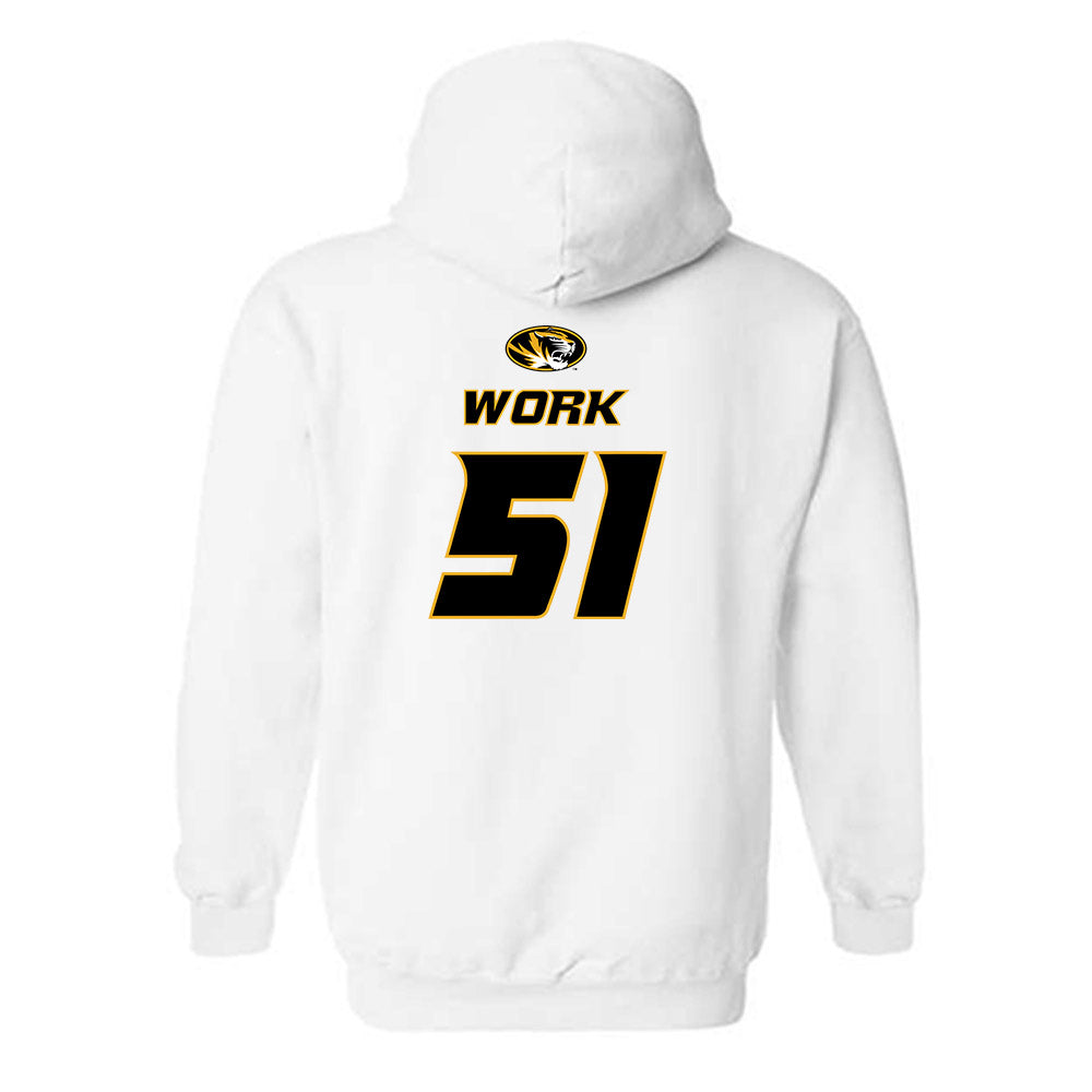 Missouri - NCAA Football : Luke Work - Replica Shersey Hooded Sweatshirt-1