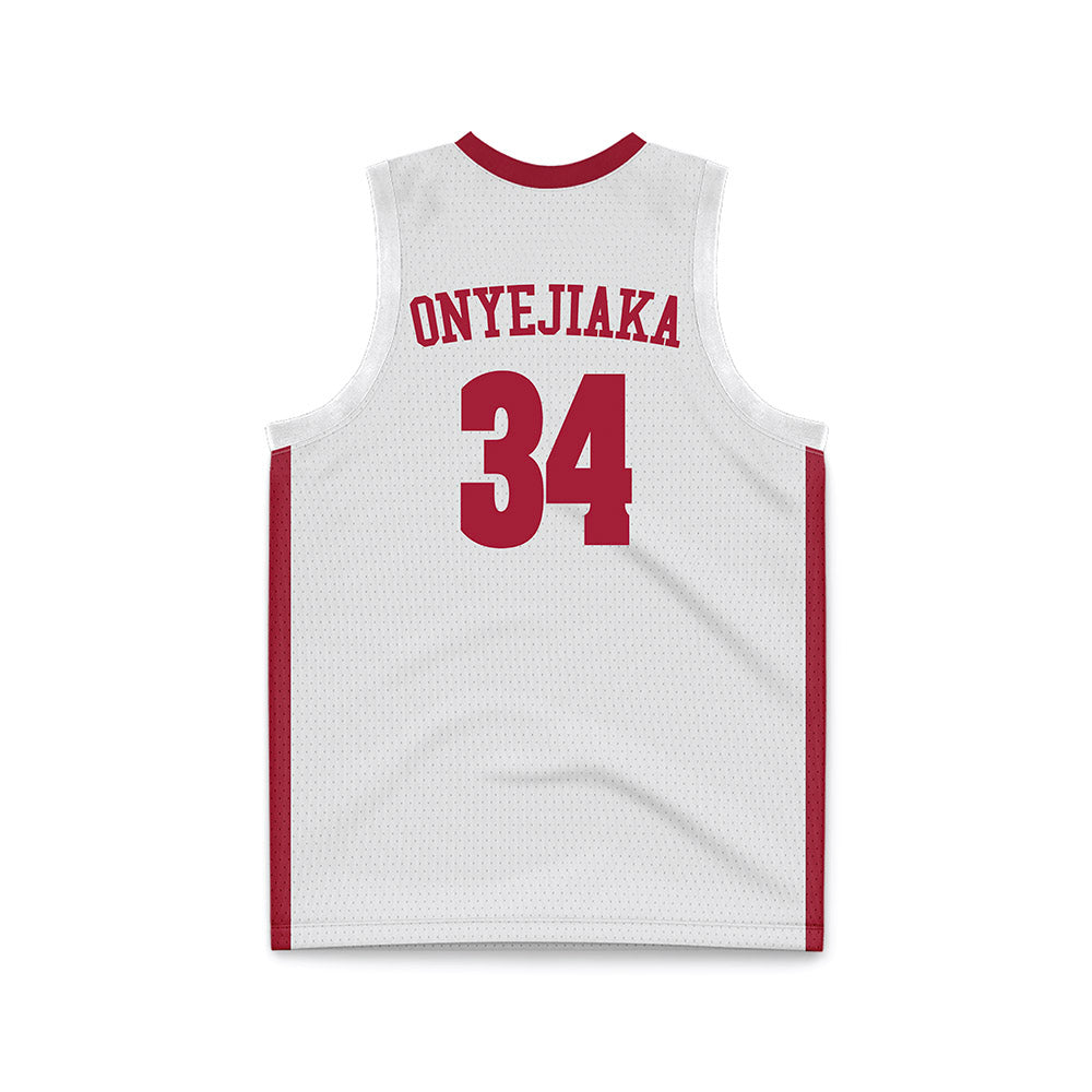 Alabama - NCAA Men's Basketball : Collins Onyejiaka - White Basketball Jersey-3