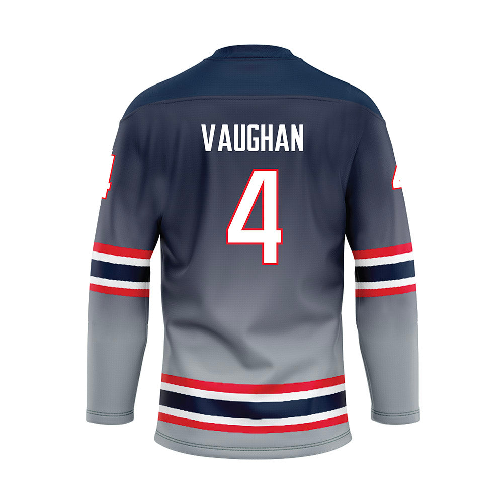 UConn - NCAA Women's Ice Hockey : Teagan Vaughan - Grey Hockey Jersey-1