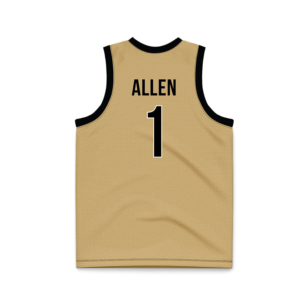 Vanderbilt - NCAA Men's Basketball : Baylor Allen - Gold Basketball Jersey-1