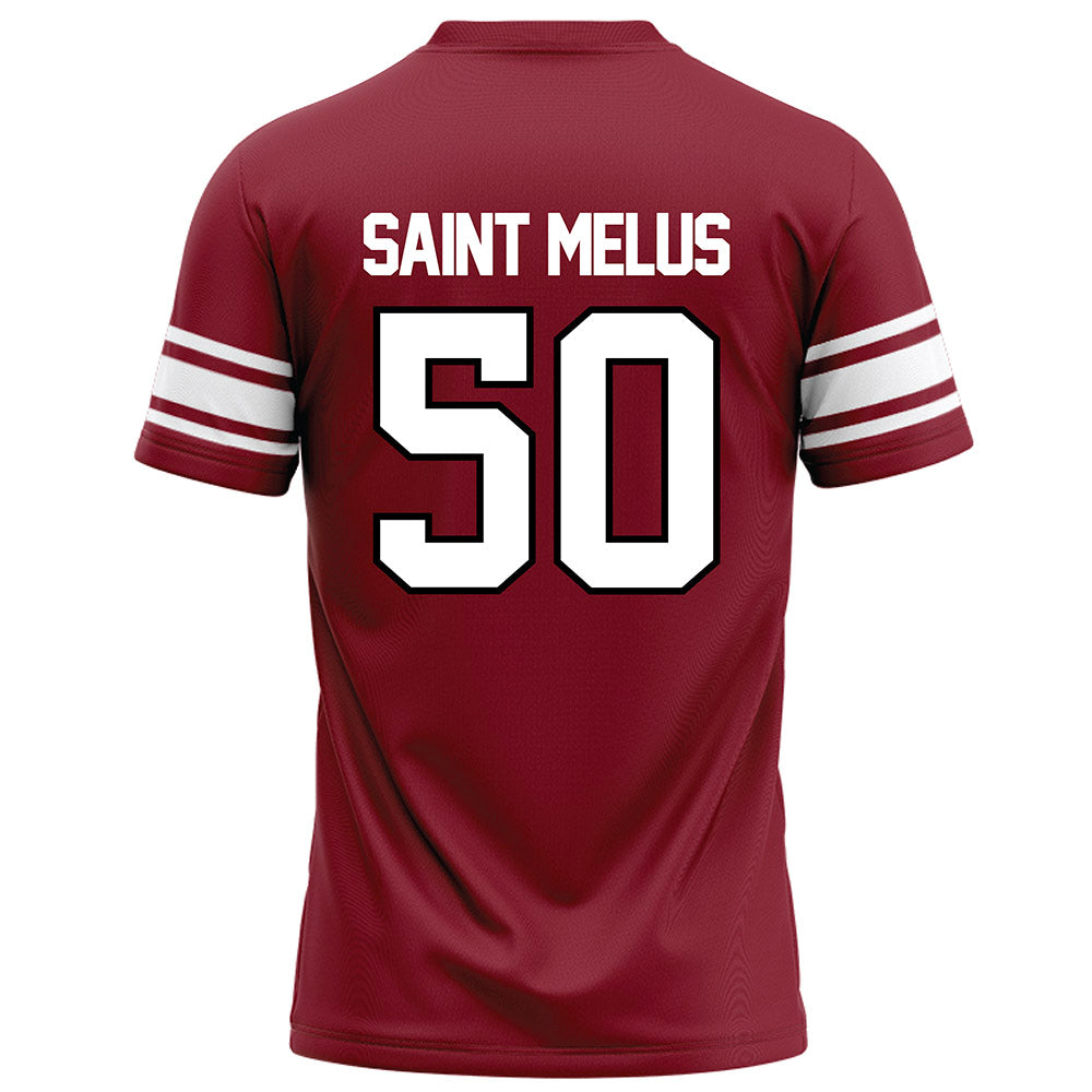 NCCU - NCAA Football : Holly Saint Melus - Maroon Football Jersey-1