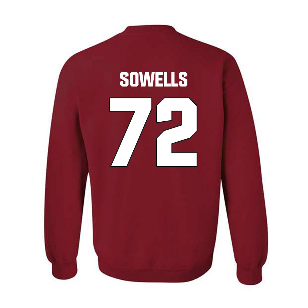 NC State - NCAA Football : Spike Sowells - Sports Shersey Crewneck Sweatshirt-1