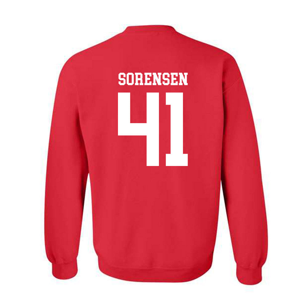 Nebraska - NCAA Football : Luke Sorensen - Fashion Shersey Crewneck Sweatshirt-1