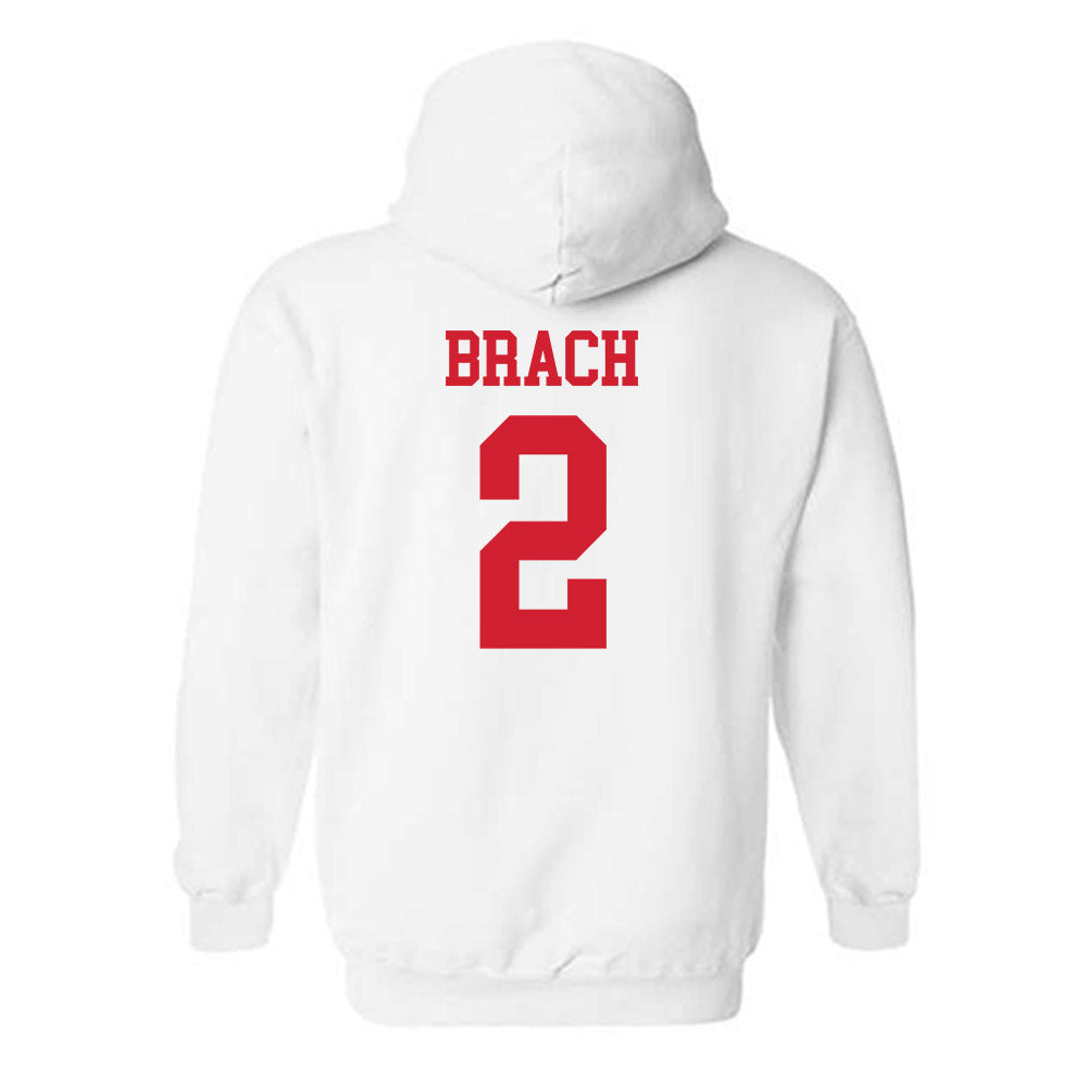 Nebraska - NCAA Women's Soccer : Mila Brach - Generic Shersey Hooded Sweatshirt-1