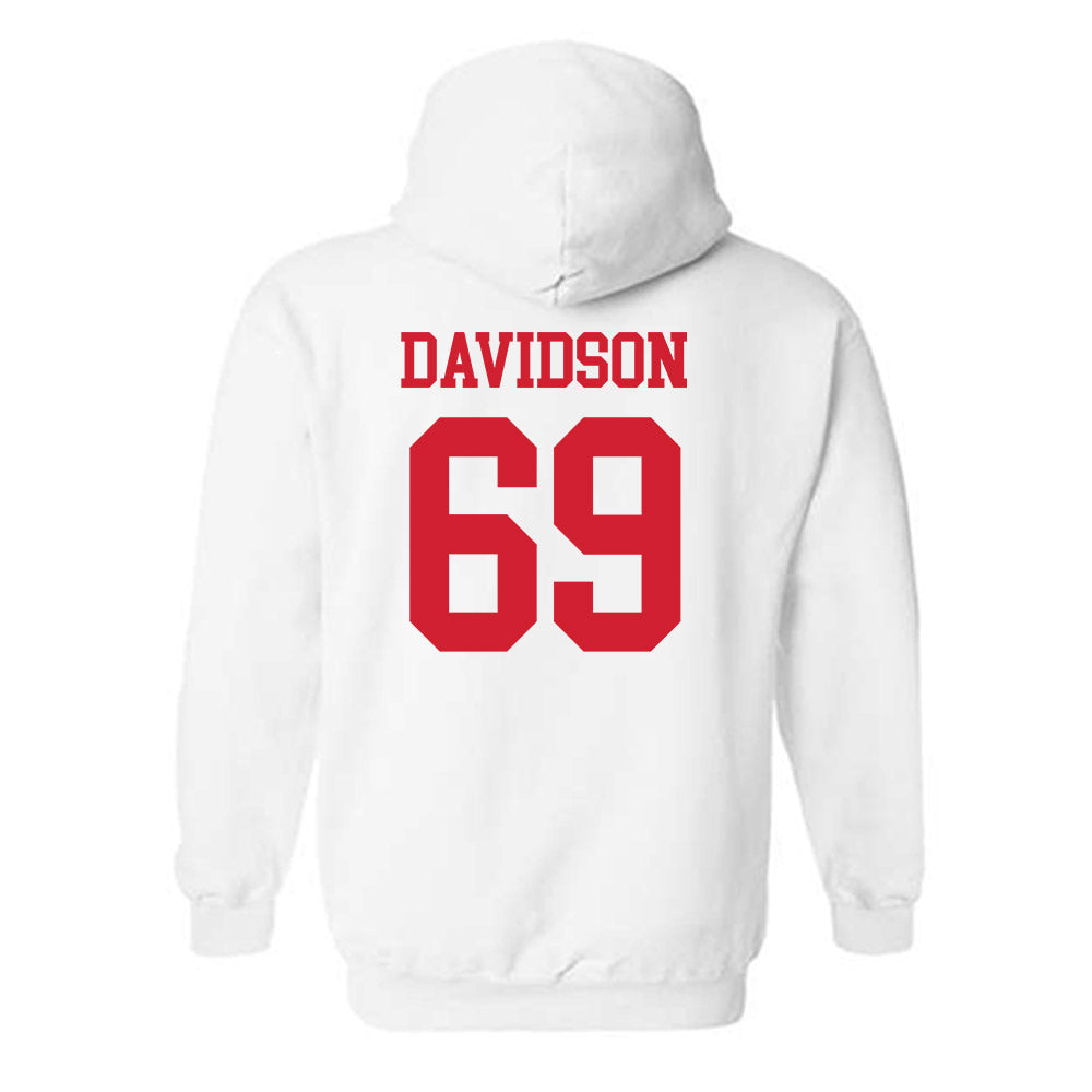 Nebraska - NCAA Football : Landen Davidson - Generic Shersey Hooded Sweatshirt-1