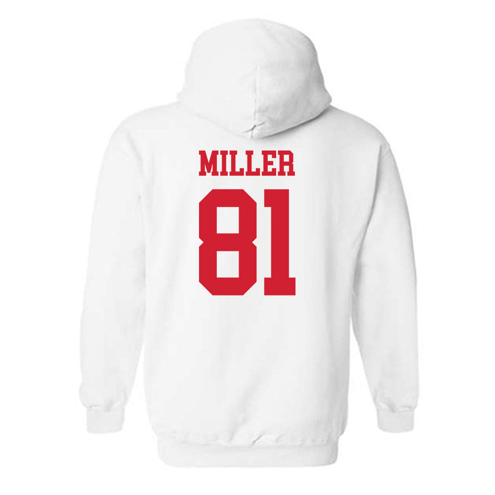 Nebraska - NCAA Football : Hayes Miller - Generic Shersey Hooded Sweatshirt-1