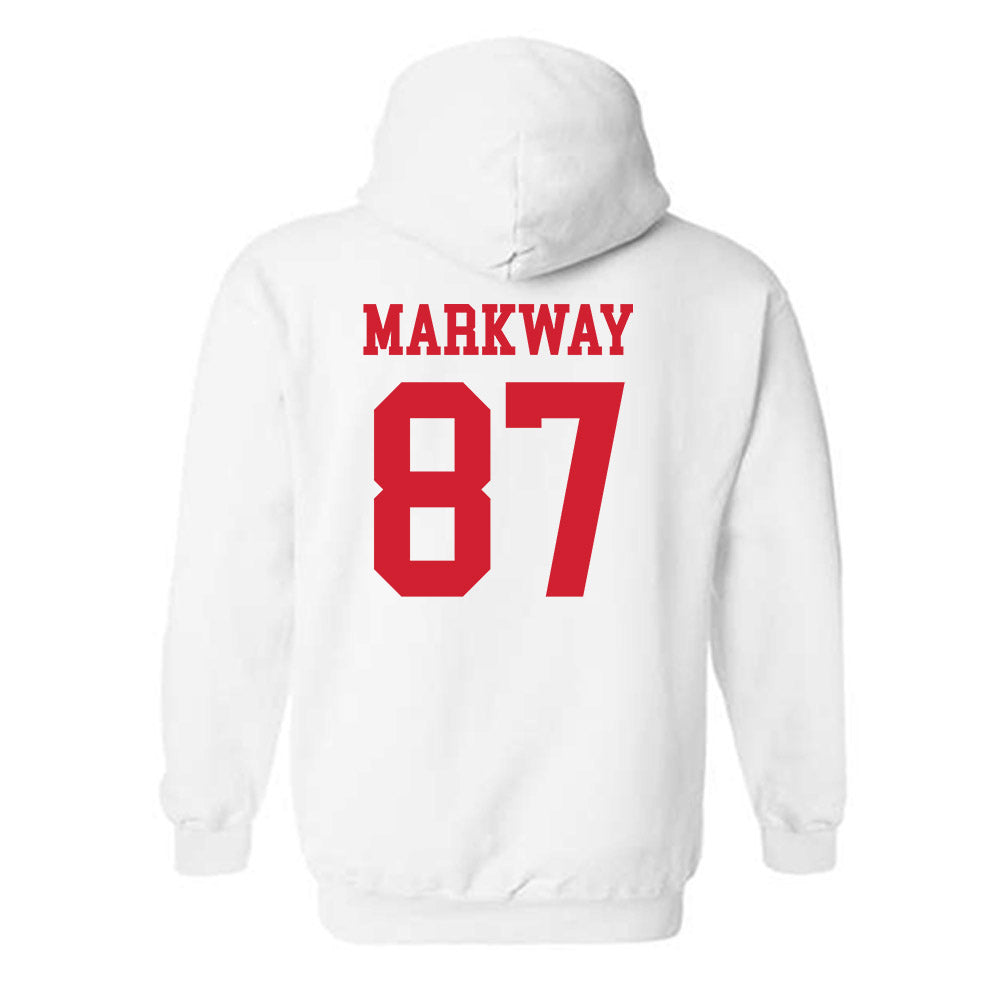 Nebraska - NCAA Football : Mac Markway - Generic Shersey Hooded Sweatshirt-1