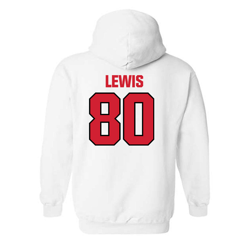 NC State - NCAA Football : Damaad Lewis - Classic Shersey Hooded Sweatshirt-1