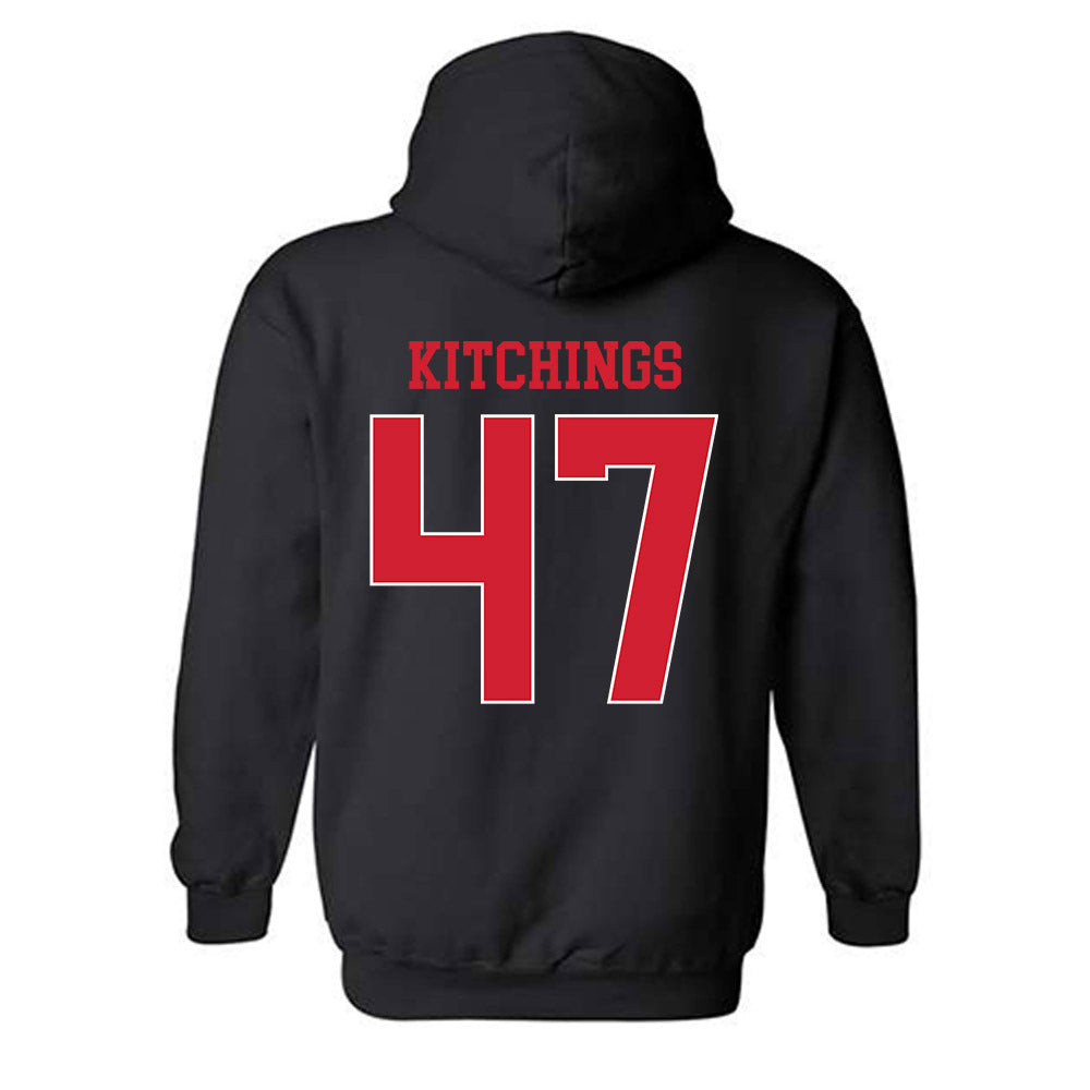 NC State - NCAA Baseball : Aiden Kitchings - Sports Shersey Hooded Sweatshirt-1