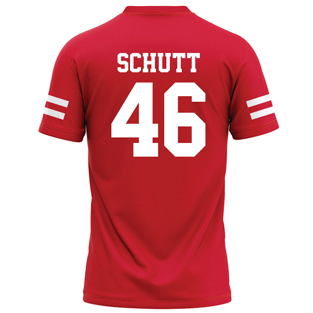 Nebraska - NCAA Football : Connor Schutt - Red Football Jersey-1
