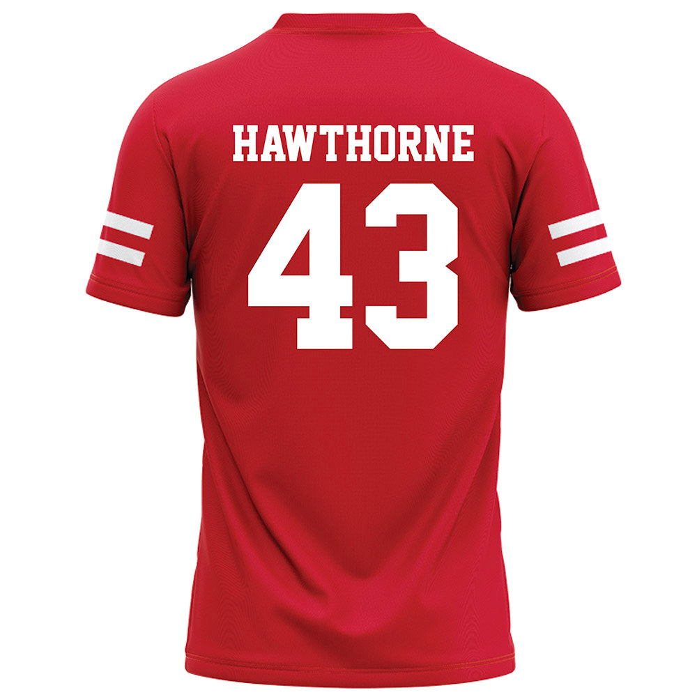 Nebraska - NCAA Football : Will Hawthorne - Red Football Jersey-1