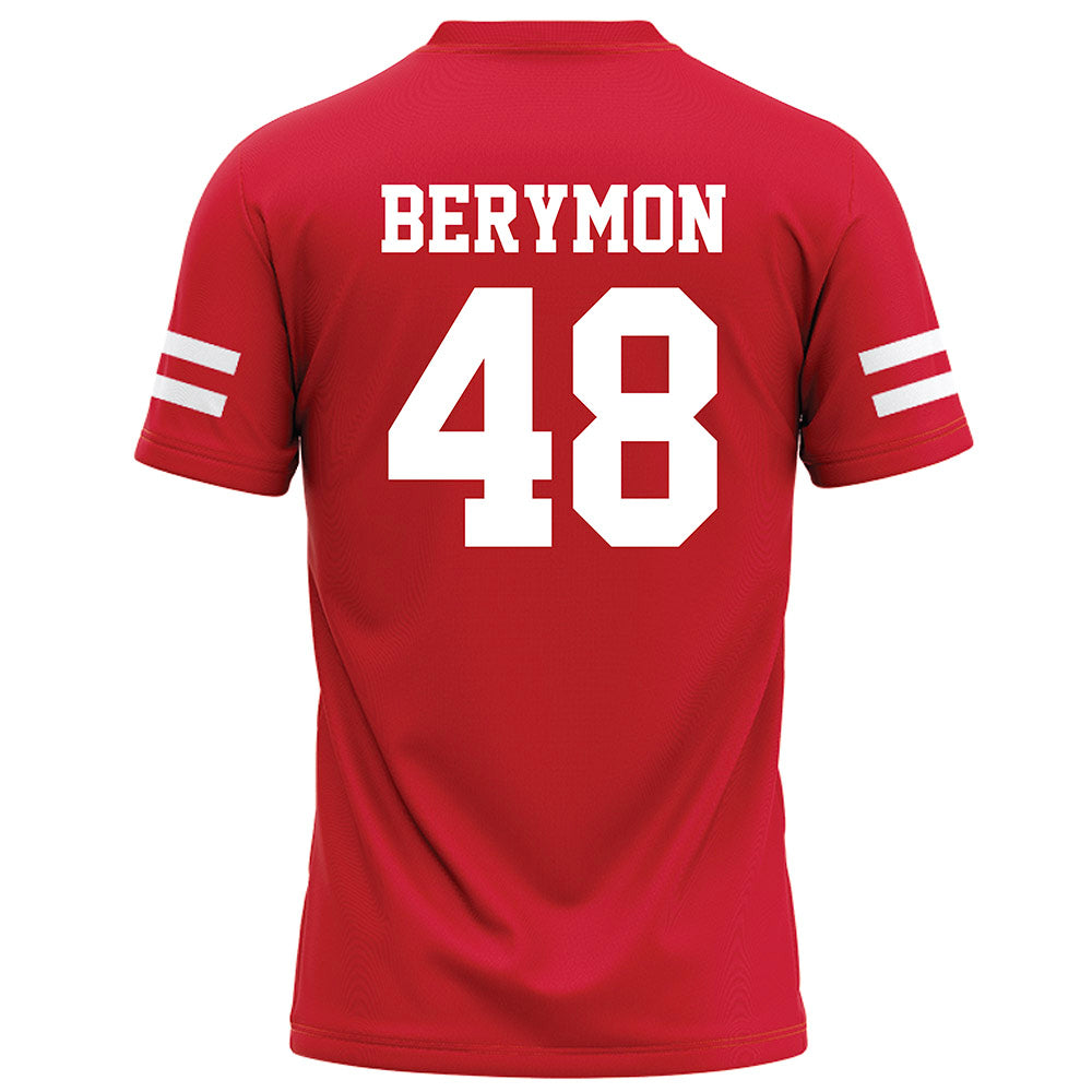 Nebraska - NCAA Football : Dylan Berymon - Red Football Jersey-1