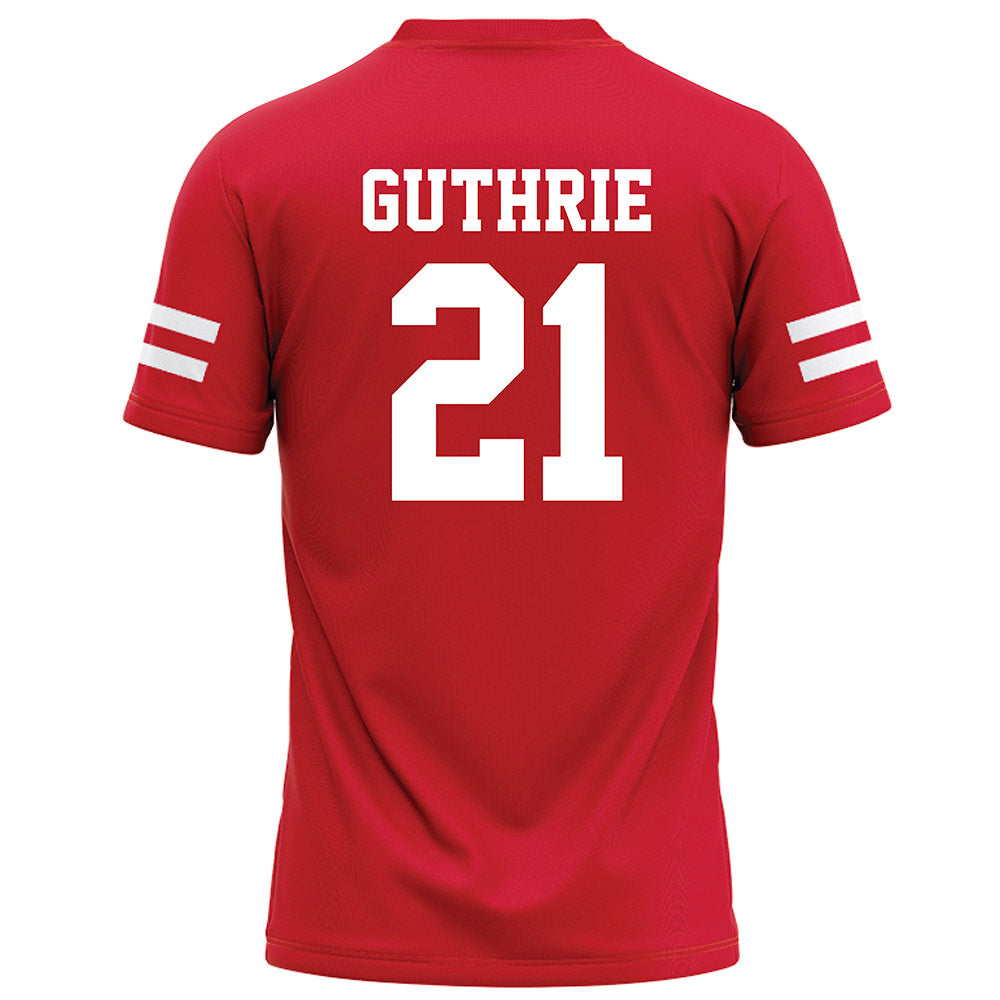 Nebraska - NCAA Football : Rex Guthrie - Red Football Jersey-1
