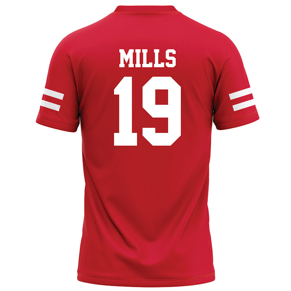 Nebraska - NCAA Football : Cortez Mills - Red Football Jersey-1